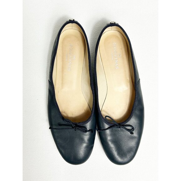 Josefinas Portugal Leather Round Toe Flats in Navy- Sz EU 41 (US 10) - Picture 1 of 11
